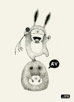 Small YapYap print - Circus critters